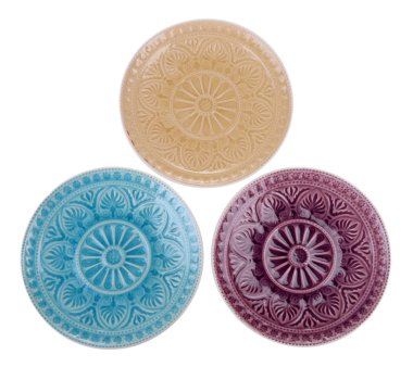 Tabakların üstüne beyaz izole