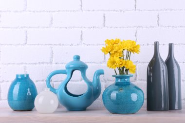 Güzel mavi süslemeleri