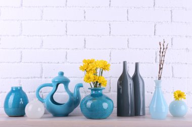 Güzel mavi süslemeleri