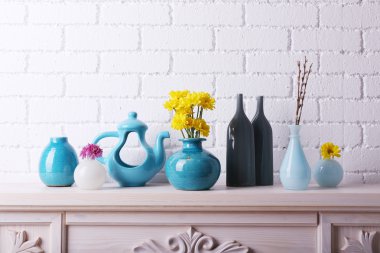 Güzel mavi süslemeleri