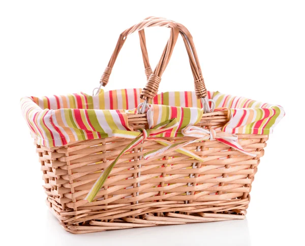 Empty wicker basket — Stock Photo, Image