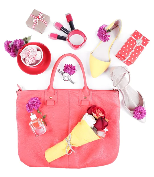 Stuff of female bag — Stock Photo, Image