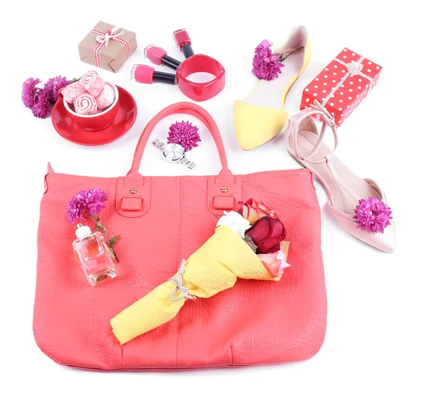 Stuff of female bag — Stock Photo, Image