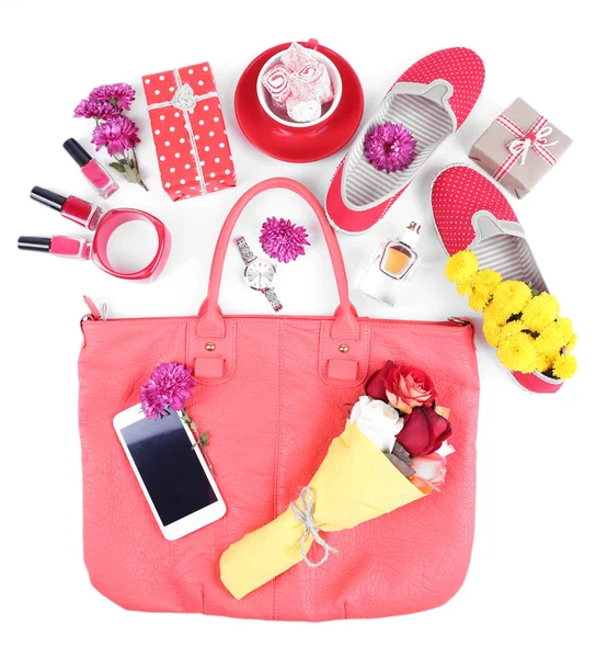 Stuff of female bag — Stock Photo, Image