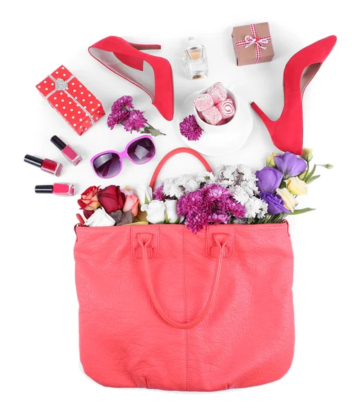 Stuff of female bag — Stock Photo, Image