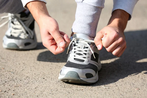 Runner koppelverkoop schoenveters — Stockfoto