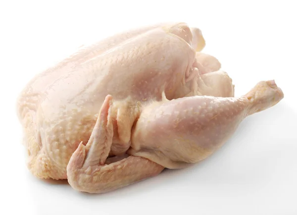 Rohe Hühner isoliert auf weiß — Stockfoto