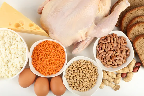Alimentos ricos em proteínas — Fotografia de Stock