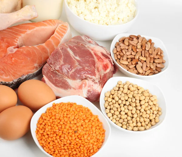 Livsmedel med hög halt av protein — Stockfoto