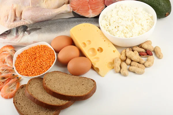 Livsmedel med hög halt av protein — Stockfoto