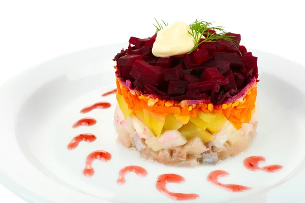 Russian herring salad — Stock Photo, Image