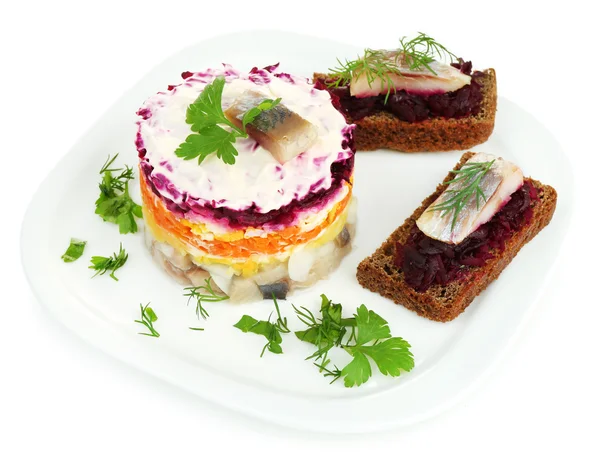 Russian herring salad — Stock Photo, Image