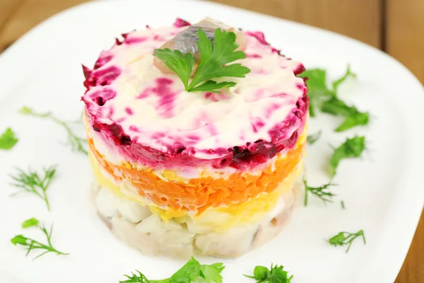 Russische haring salade — Stockfoto