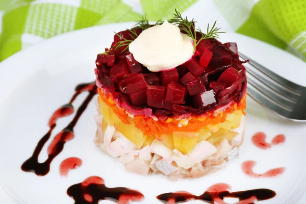 Russian herring salad — Stock Photo, Image