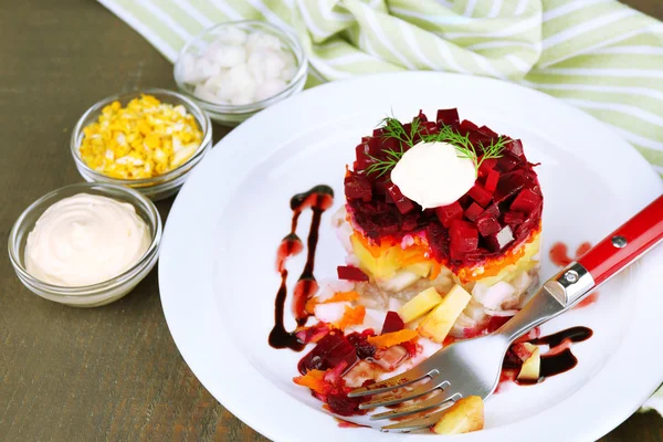 Russian herring salad — Stock Photo, Image