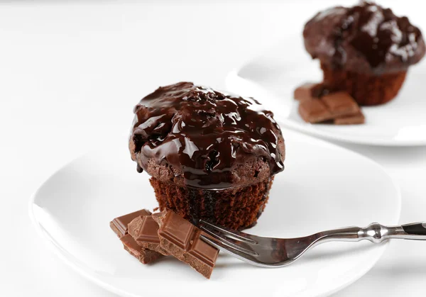 Mumsig choklad cupcake — Stockfoto