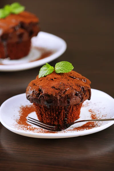Yummy chocolate cupcake — Stock Photo, Image