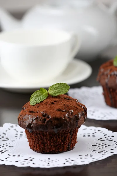 Pyszne czekoladowe ciastko — Zdjęcie stockowe