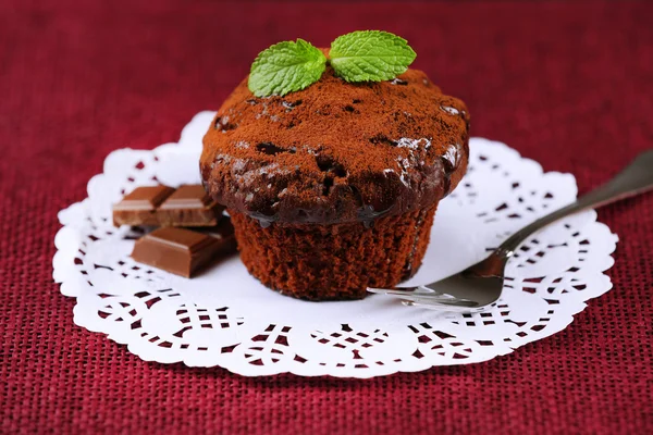 Mumsig choklad cupcake — Stockfoto