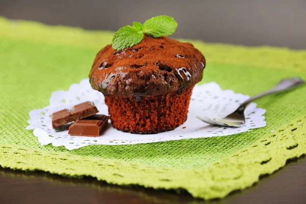 Delicioso cupcake de chocolate — Foto de Stock