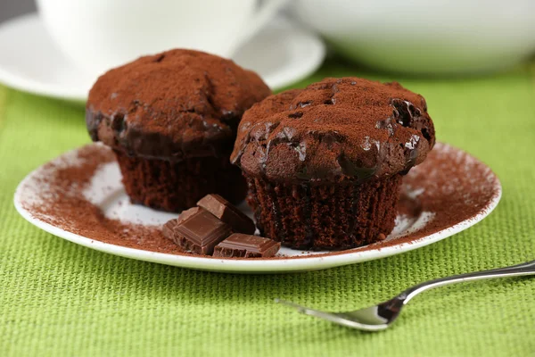 Deliziosi cupcake al cioccolato — Foto Stock