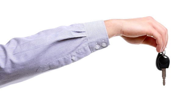 Businessman holding car key — Stock Photo, Image