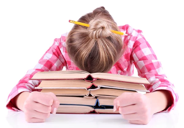 Menina leitura livro — Fotografia de Stock