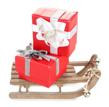 Noel hediyeleri ile oyuncak kızak