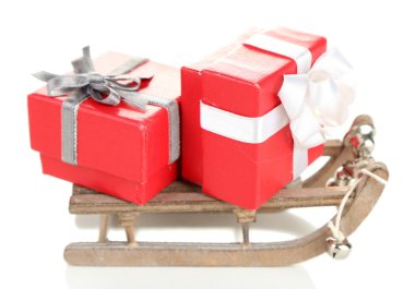 Noel hediyeleri ile oyuncak kızak