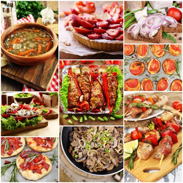 Delicious homemade food collage — Stock Image Delicious homemade food collage Stock Photo
