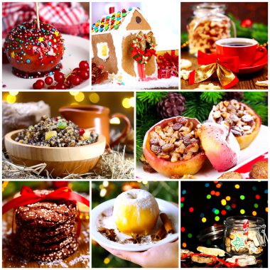 Noel lezzetli yemekler kolaj