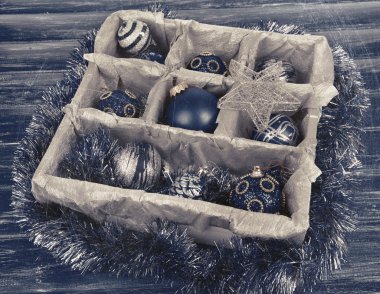 ahşap kutu Noel oyuncaklar