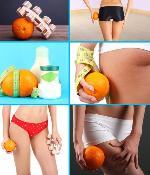 Collage di cura del corpo. Stile di vita sano concetto — Foto Stock