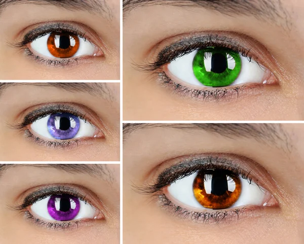 Colorful eyes collage — Stock Photo, Image