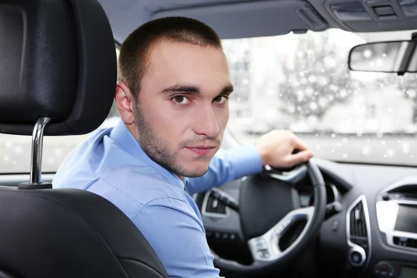 Homem carro de condução — Fotografia de Stock