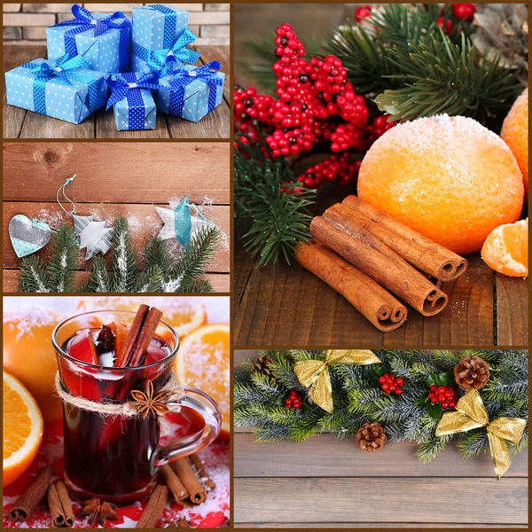 Feliz collage de Navidad —  Fotos de Stock