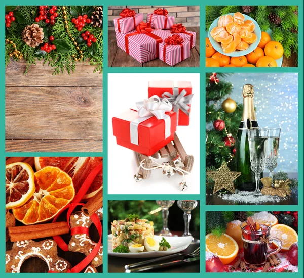 Kerstmis collage — Stockfoto