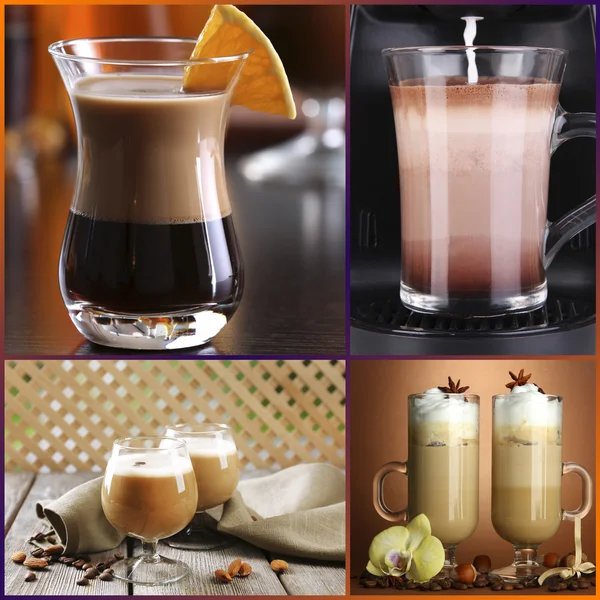 Coffee cocktails collage