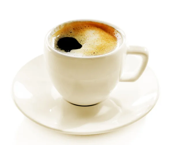 Φλυτζάνι καφέ απομονωμένο σε λευκό — Φωτογραφία Αρχείου