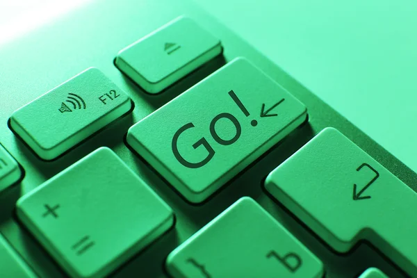 Go keyboard button Stock Photo