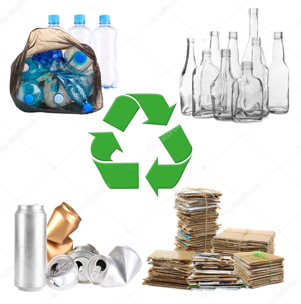 Recycling concept, isolated on white