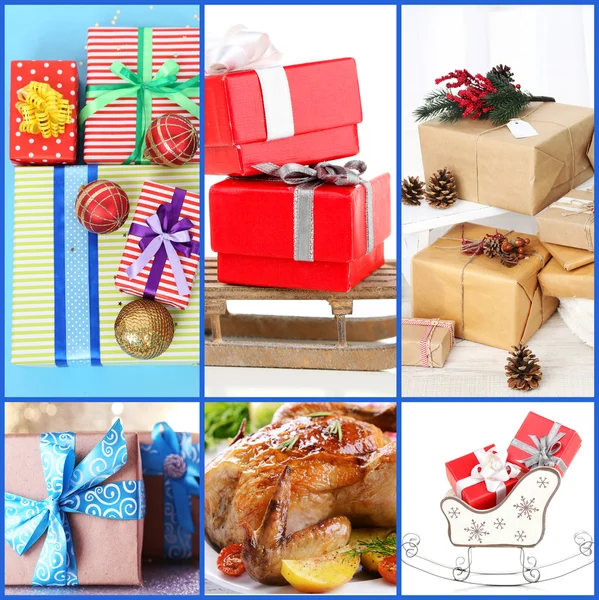 Merry Christmas collage — Stockfoto