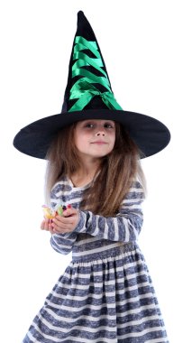 Şapkalı küçük kız cadı