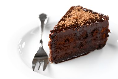 Nefis çikolatalı pasta yakın çekim