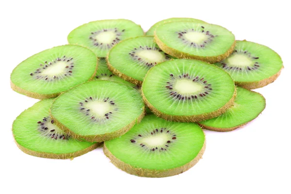 Juicy sliced kiwi isolated on white — Stock Photo, Image