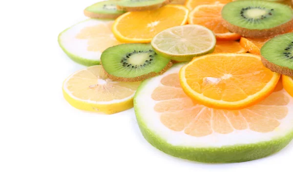 柑橘類の分離白閉じるみじん切り — ストック写真