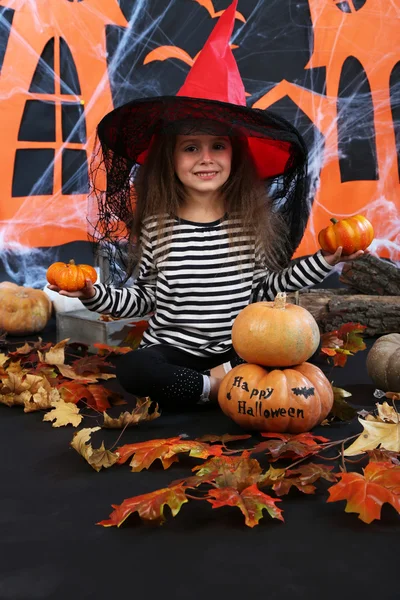 Mała dziewczynka Witch — Zdjęcie stockowe