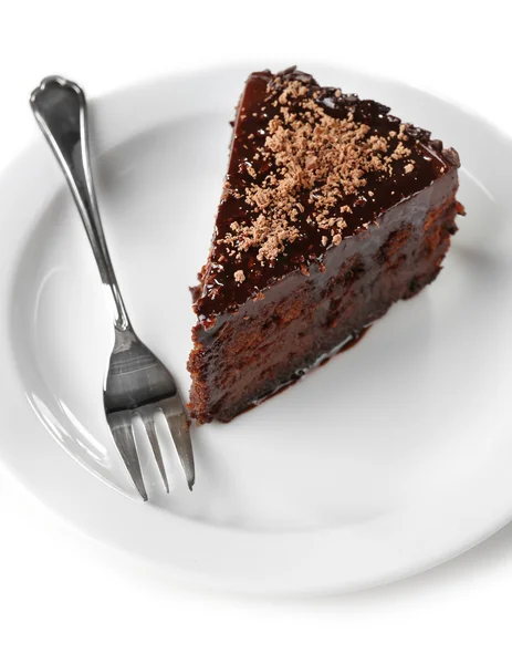 Deliziosa torta al cioccolato primo piano — Foto Stock