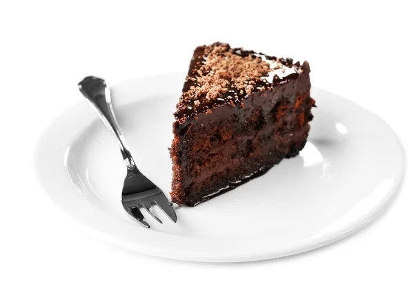 Yummy chocolate cake close-up — Stock Photo, Image