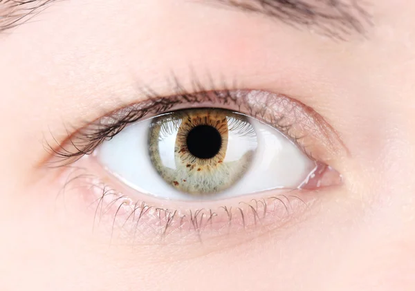 Женский глаз крупным планом — стоковое фото